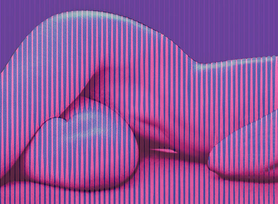 Magenta Blue Nude by David Holtzman